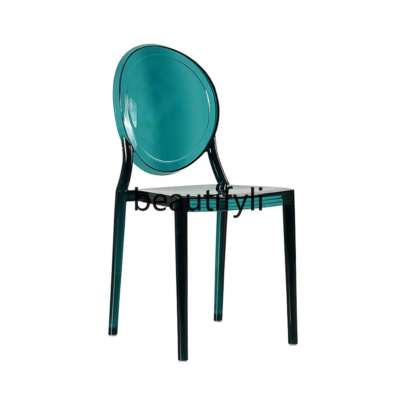 Modern minimalist creative transparent dining chair Alec back chair