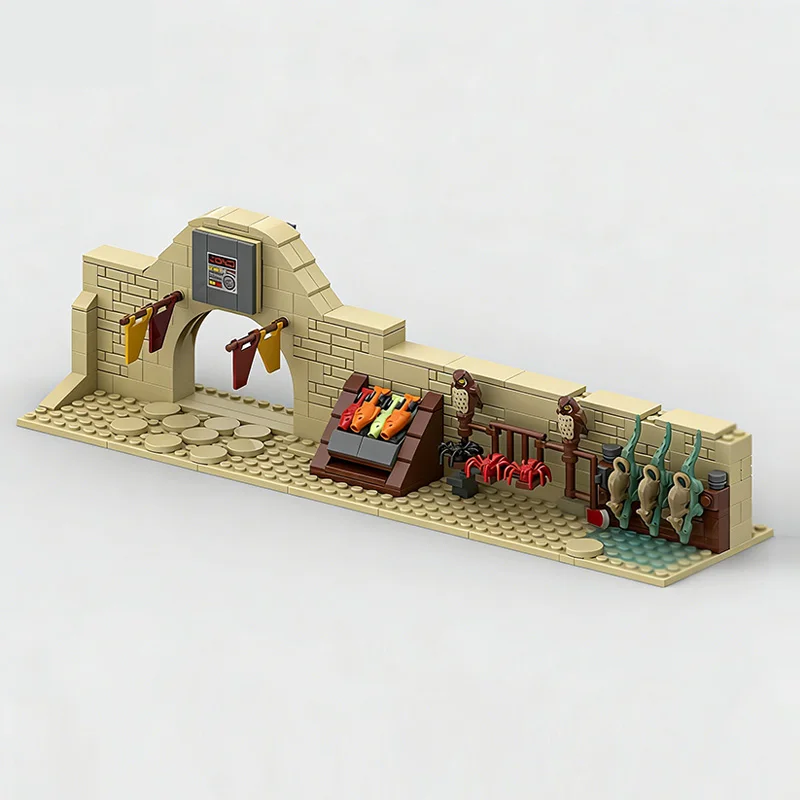 Stad Street View Model MOC Bouwstenen Markt Architectuur Modulaire Technologie Kinderen Vakantie Geschenken Monteer Speelgoed Pak