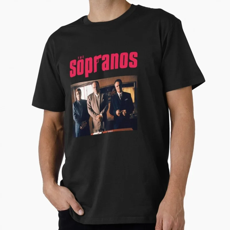 

The Character Vintage Sopranos Crime Movie Gift t shirt Men's 100% cotton O-Neck Short Sleeve Graphic clothes All size tee S-6XL