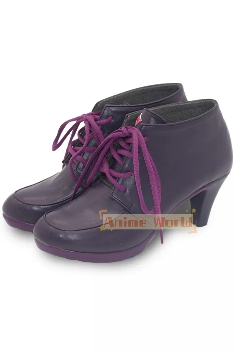 Mashima Himeko Scarpe Cosplay Anime SHOW BY ROCK Cosplay Prop Scarpe in pelle PU Stivali di carnevale di Halloween realizzati su misura