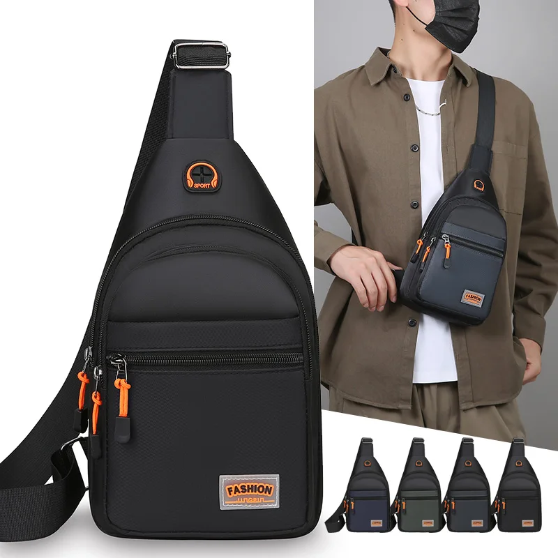 

Stylish Men's Nylon Sling Bag – Multi-Functional Chest Crossbody with Multiple Pockets for Outdoor Activities