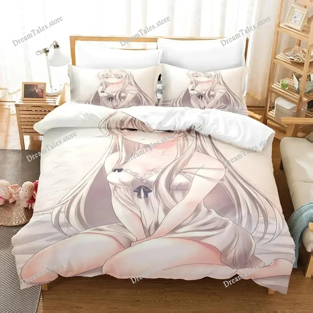 3D Printed Anime Yosuga No Sora Kasugano Bedding Set Duvet Cover Bedroom Single Twin King _Size Quilt Cover Home Textiles