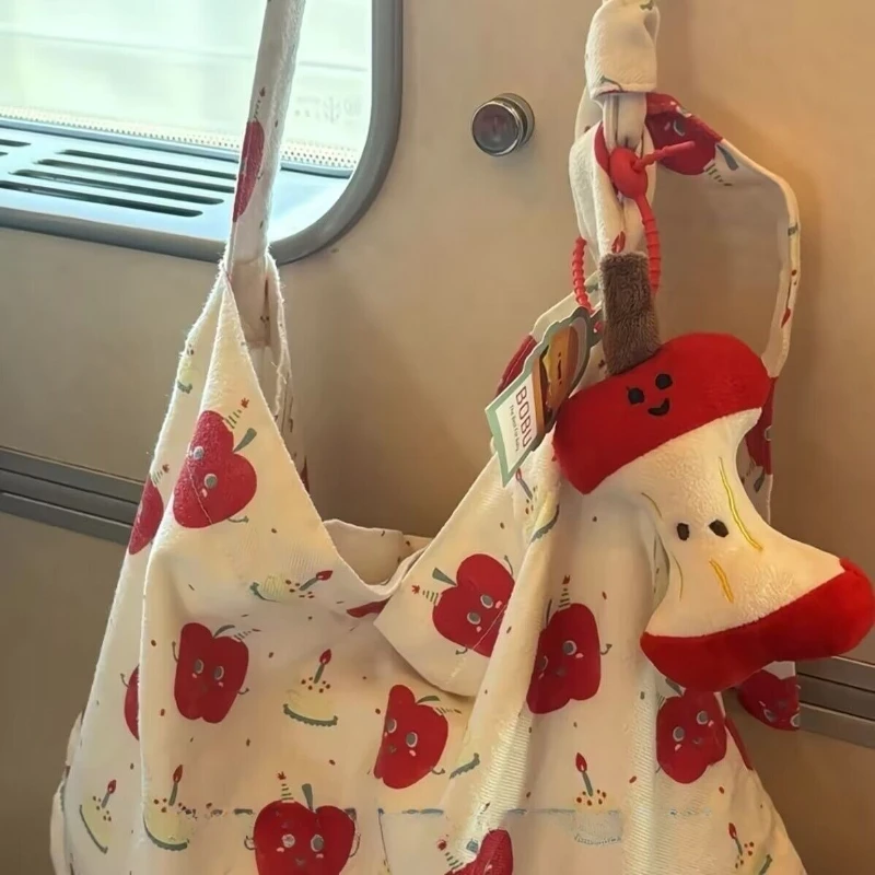 Ins carino creativo Apple Core bambola ciondolo peluche borsa portachiavi accessori appesi bambola Gift Пуovahganda199 Игру Для Клю opetй