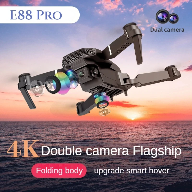 2024 E88Pro RC Drone 4K Professinal With 3 Battery 1080P Wide Angle HD Camera Foldable Helicopter WIFI FPV Height Hold Gift Toy