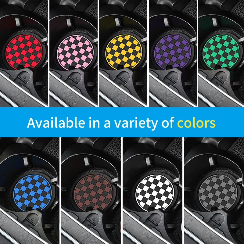 

2PCS Universal Anti Slip Car Cup Holder Coaster Waterproof Dustproof Durable Pad Mat Car Styling Decor s For Most Vehicle Models