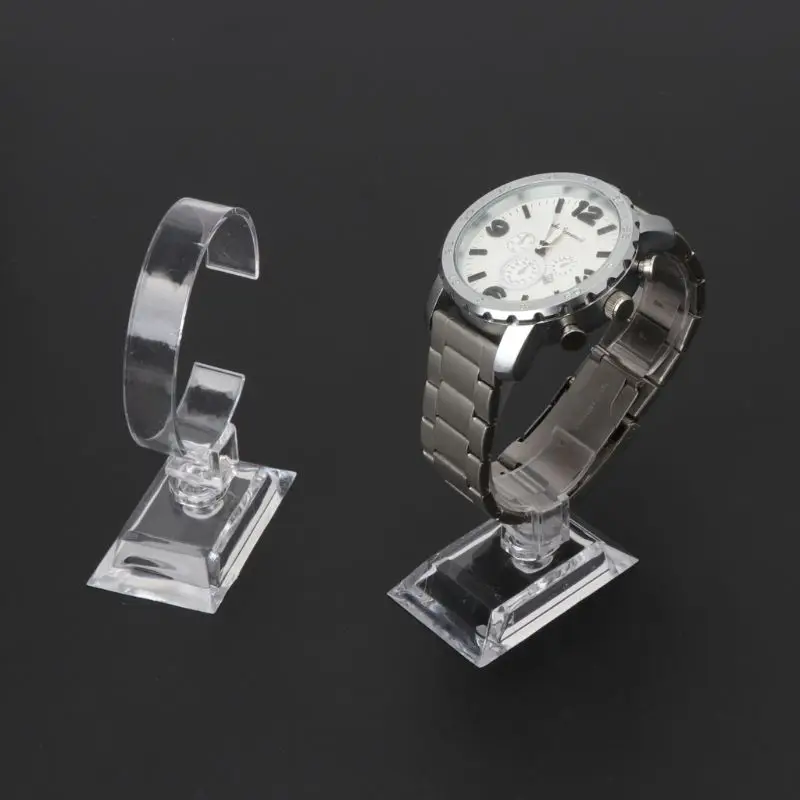 652F C Shape Wrist Jewelry Display Stands Transparent Watch Display Rack Stretchie Bangle Display Stand for Home or Shop Show