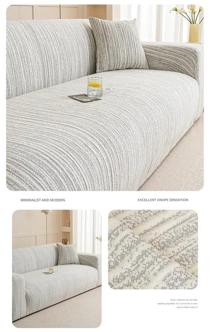 Sommerliche Sofabezüge aus Eisseide, elastisch, universell passend, vollständig abdeckend, katzensicher, universelle Sofasitzbezüge, Dekoration für Zuhause – Detail 9