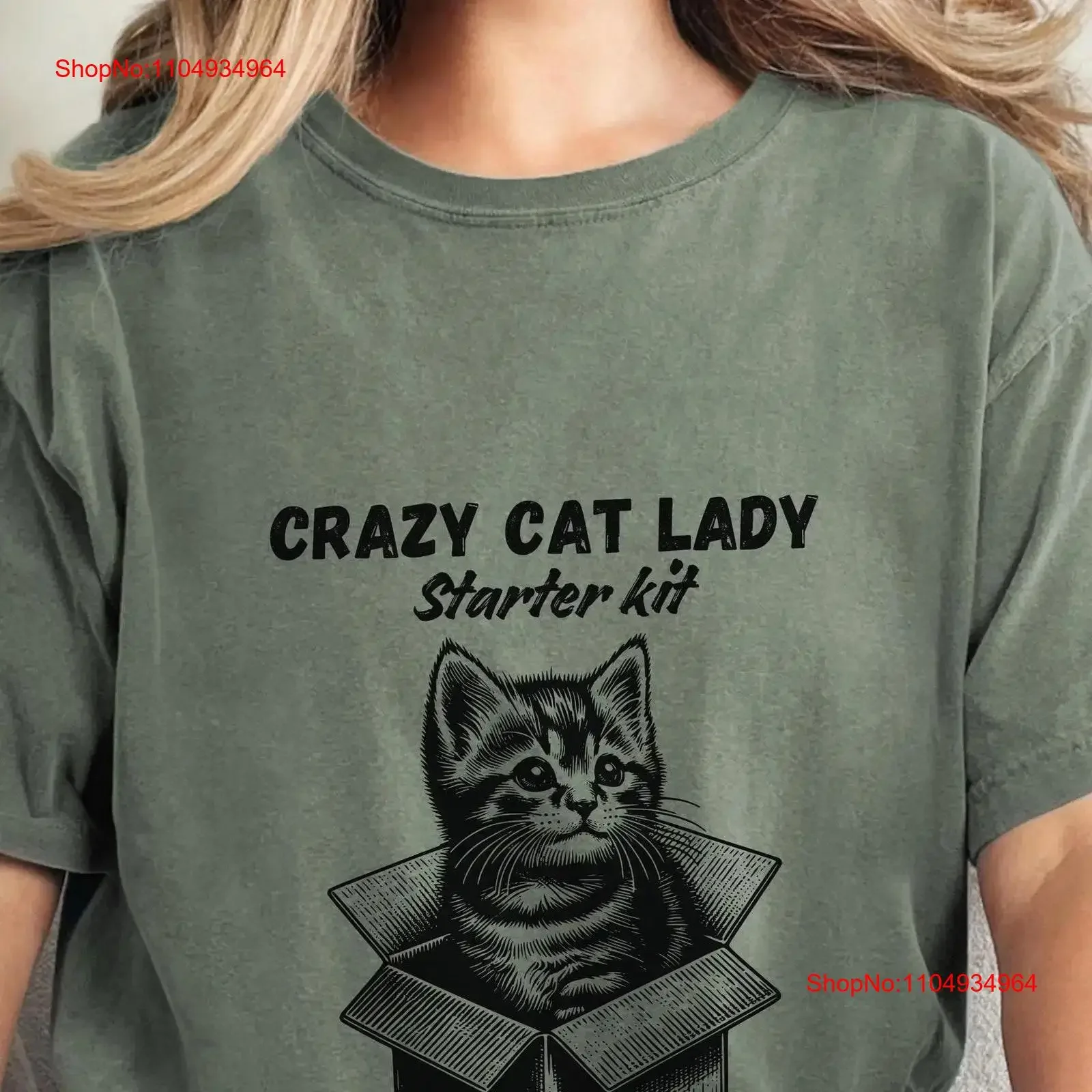 

T shirt Cat Lady for Person Funny Mom Comfort Color Lover Catlover Crazy vintage Washed designer clothes Unisex fashion
