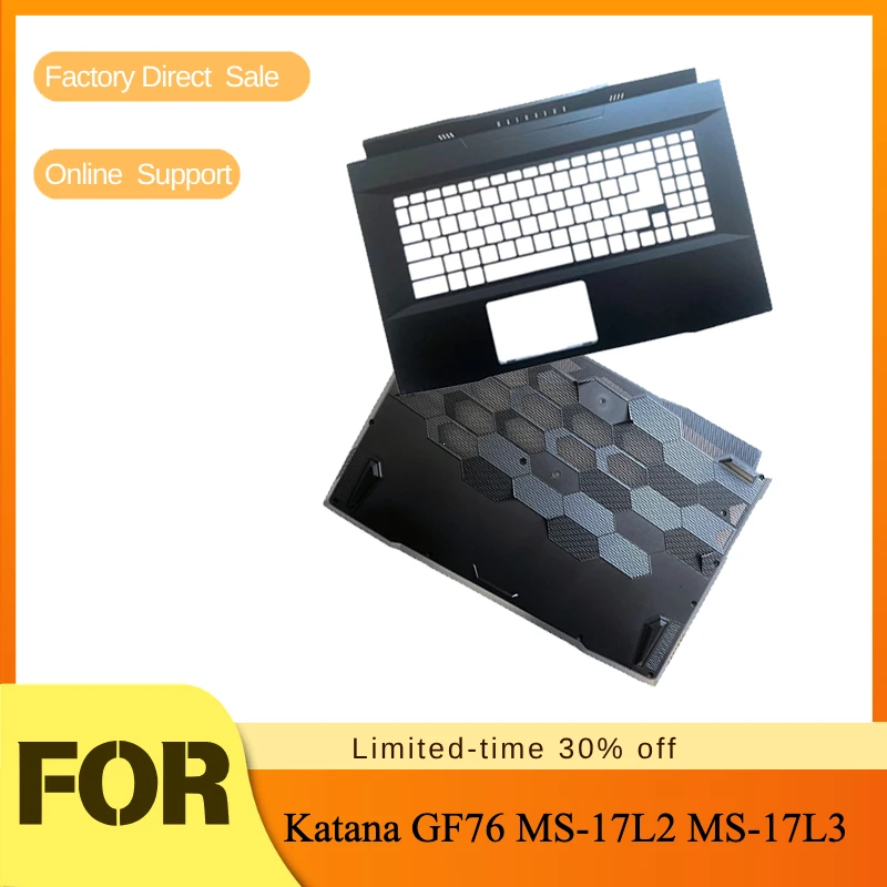 Laptop Palm Rest Bottom Shell Upper Lower Cover Back Case For MSI Katana GF76 MS-17L2 MS-17L3