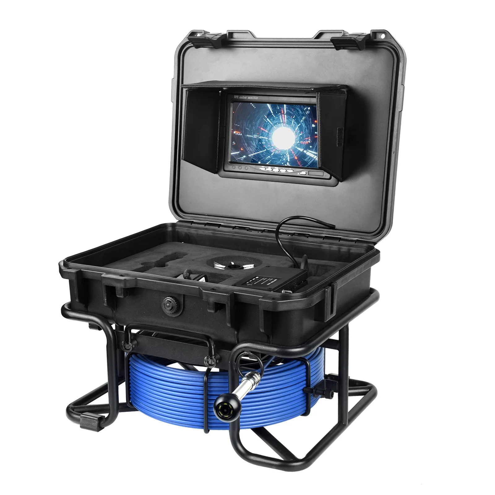 7 inch industrial pipe endoscope sewer camera coal steam channel detector 1080 high definition