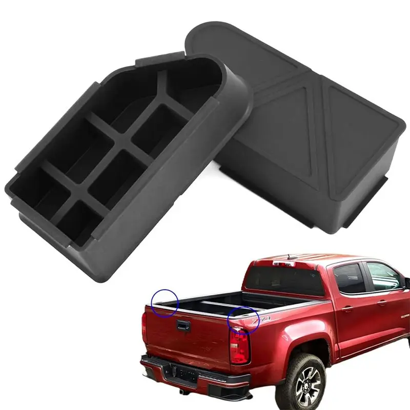 Efficientt-Silicone Bed Rail Holes Covers For Chevy Colorado GMC For Canyon 2023-2026 Truck 1 Pair Rear Caps Stake Pocket
