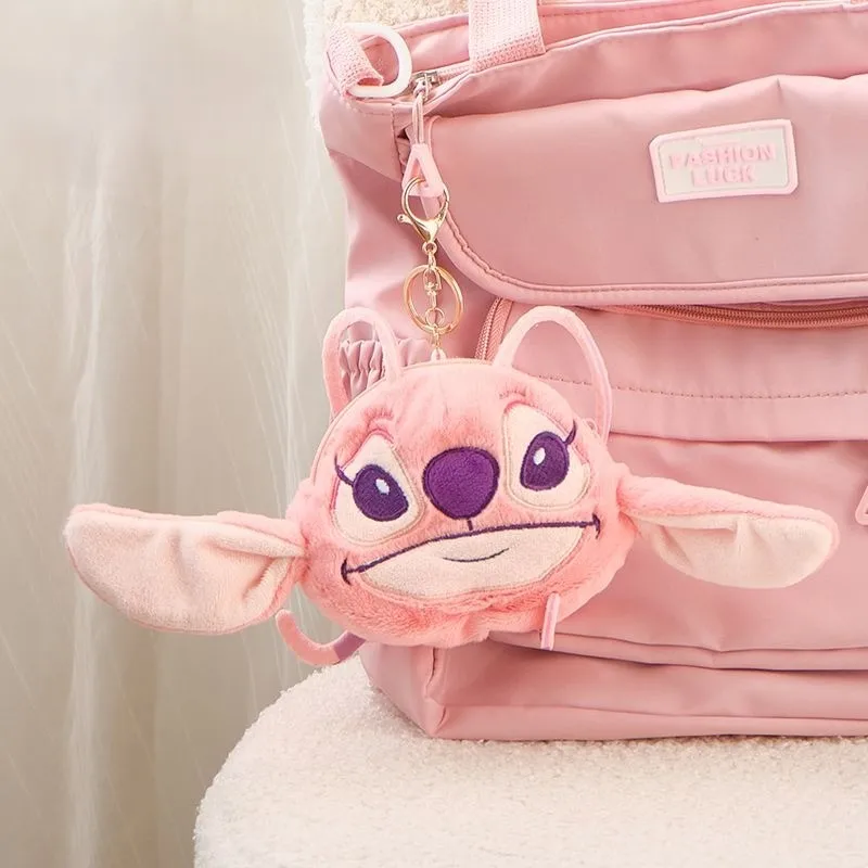 Disney Coin Purse Keychain Plush Toy Cute Cartoon Sweet and Trendy Judy Nick Stitch Strawberry Bear Bag Charm Christmas Gift