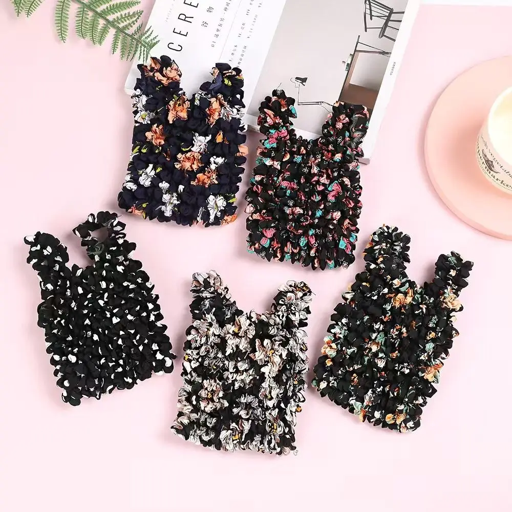 Reusable Bubble Foldable Stretch Bag Large Capacity Multi Purpose Pleated Flexible Handbag Shopping Bag Handheld
