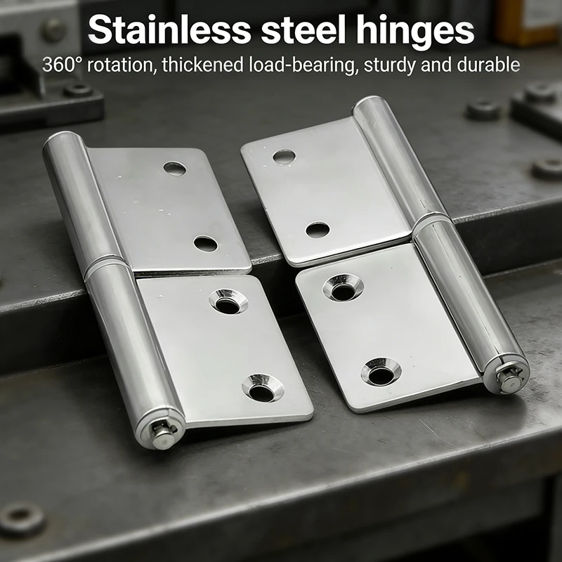 Stainless Steel Welded Hinge Thickened Heavy Duty Iron Hinge Industrial Detachable Bathroom Door Shaft Furniture Hardware