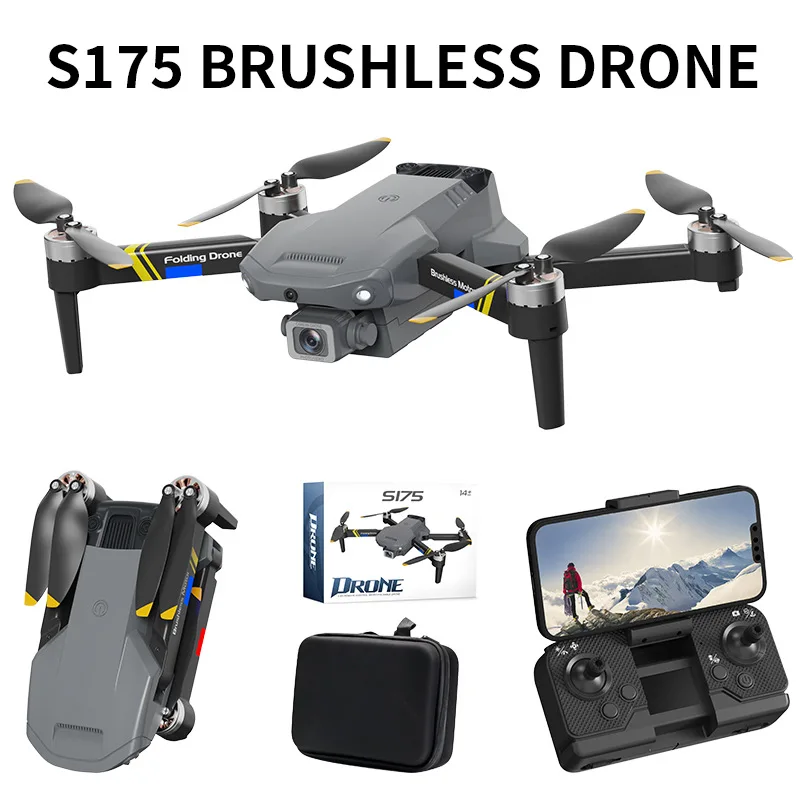 

S175 Brushless Drone with Dual Camera HD Aerial Photography Optical Flow Positioning Obstacle WiFi Avoidance Foldable Quadcopter
