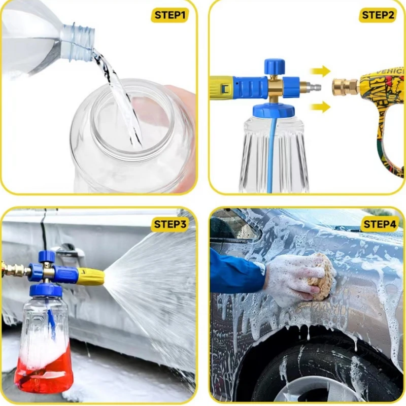 High Pressure Foam Gun, Snowflake Foam Spray Gun, Car Wash Foam Generator, For Karcher, Elitech, Nilfisk, Daewoo, Lavor，Bosch。