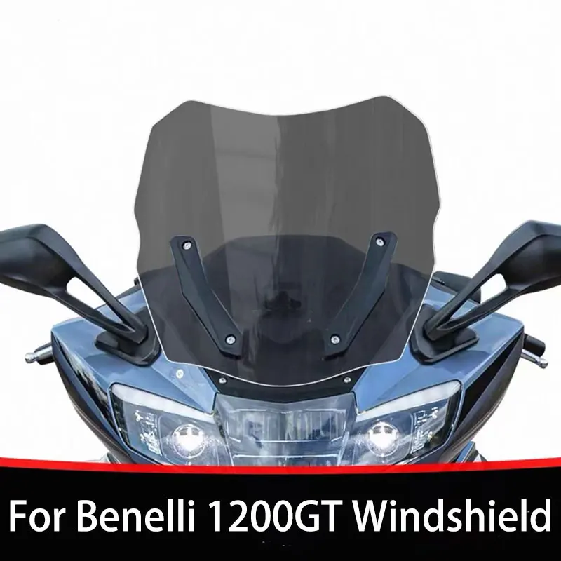 For Benelli 1200GT Windshield Windscreen Wind Deflectors Front Increase Height and Thickness Modification Windshield Accessories