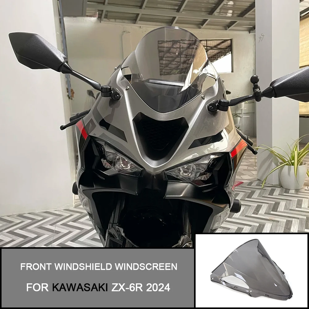 

Fit For KAWASAKI ZX-6R ZX6R ZX 6R 2024 Motorcycle Front Windshield Windscreen Baffle Wind Deflectors