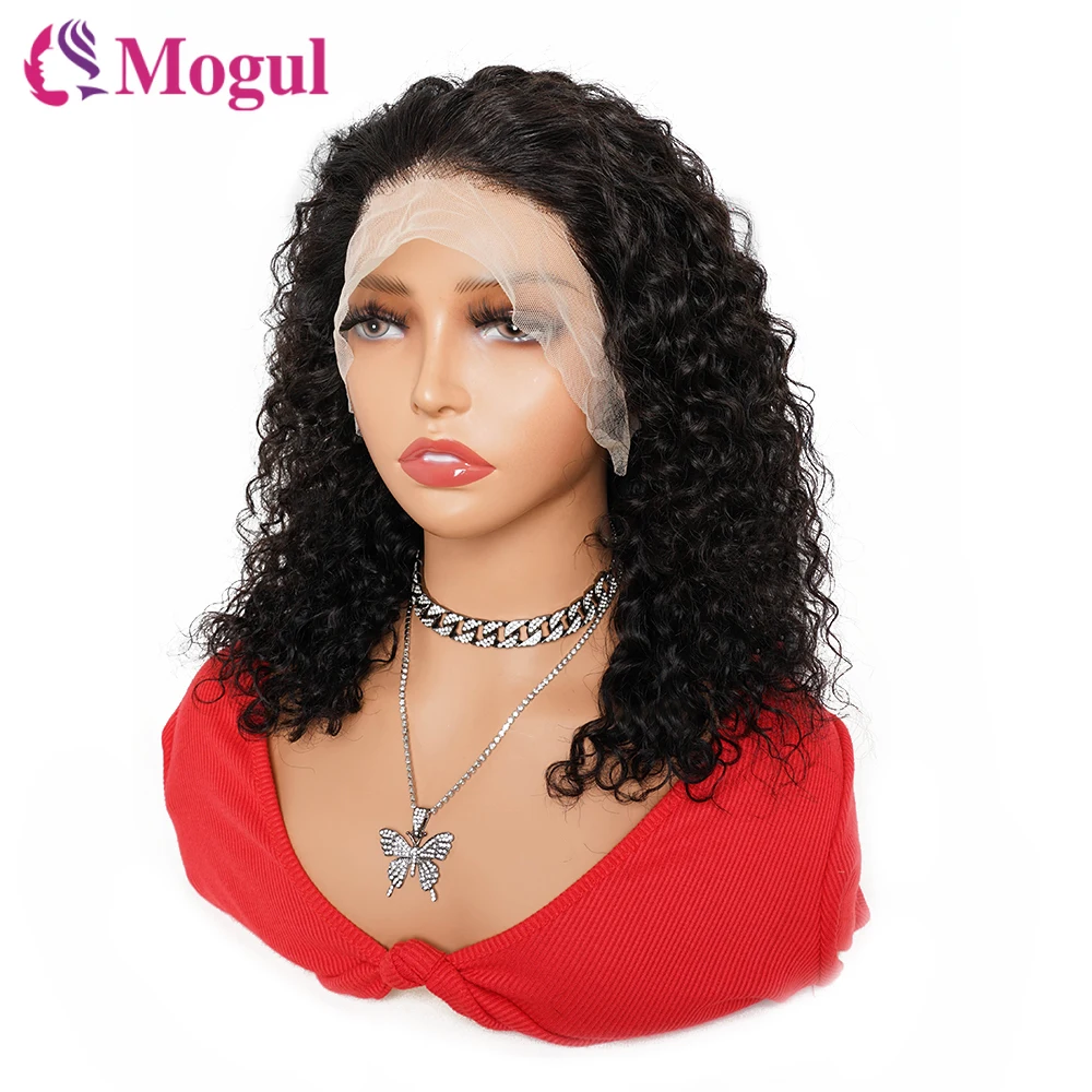 180% Water Wave 13x4 Lace Front Wig 4x4 Transparent Lace Closure Wig Free Middle Part Natural Color Human Hair Wigs for Women