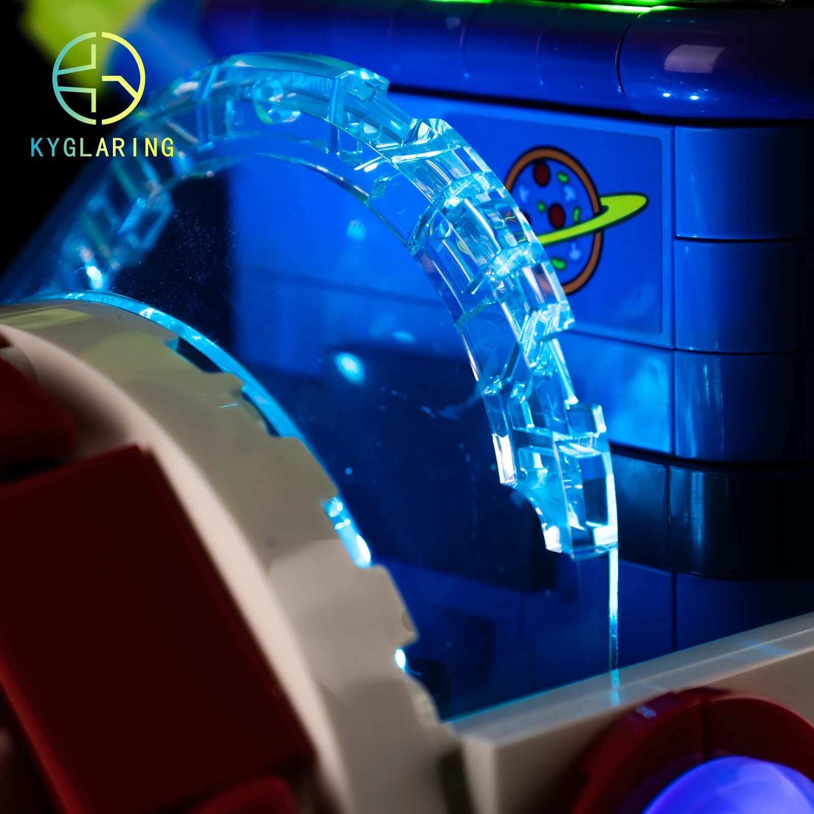 Kyglaring Led Lighting Set Diy Toys for Lego Alien with Pizza Planet Rocket Ride 43307 Building Blocks
