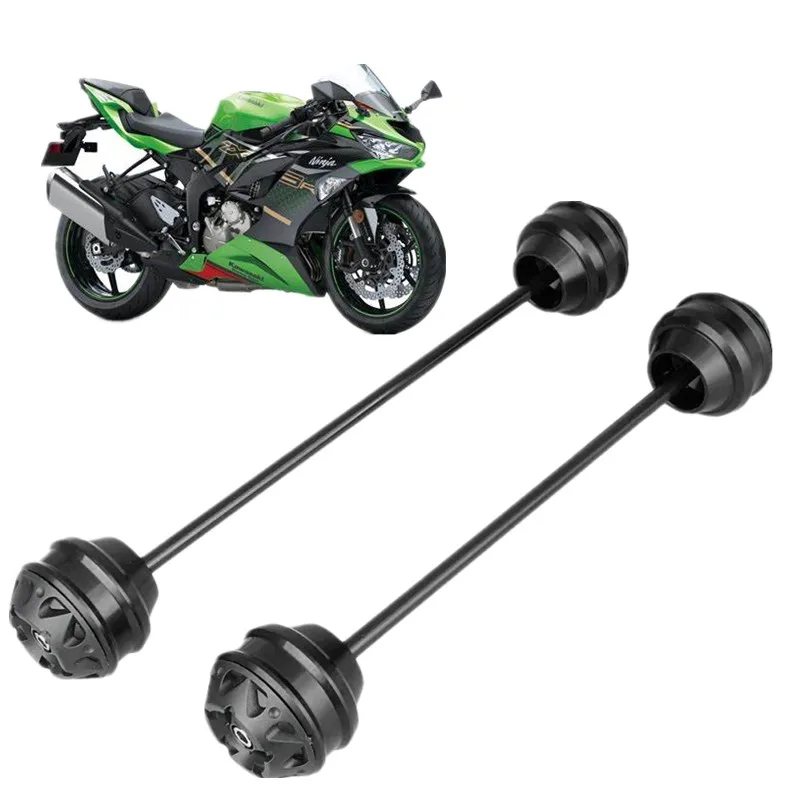 

For Kawasaki Ninja 636 ZX-6R ZX-10R ZX-14R ZZR1400 GTR1400 Front Rear Wheel Protector Axle Fork Crash Slider