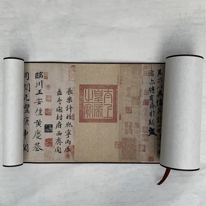 Lanting Prologue Scroll Painting 1:1 Full Picture Decorative Painting Line Calligraphy Wang Xizhi HD Reproduction