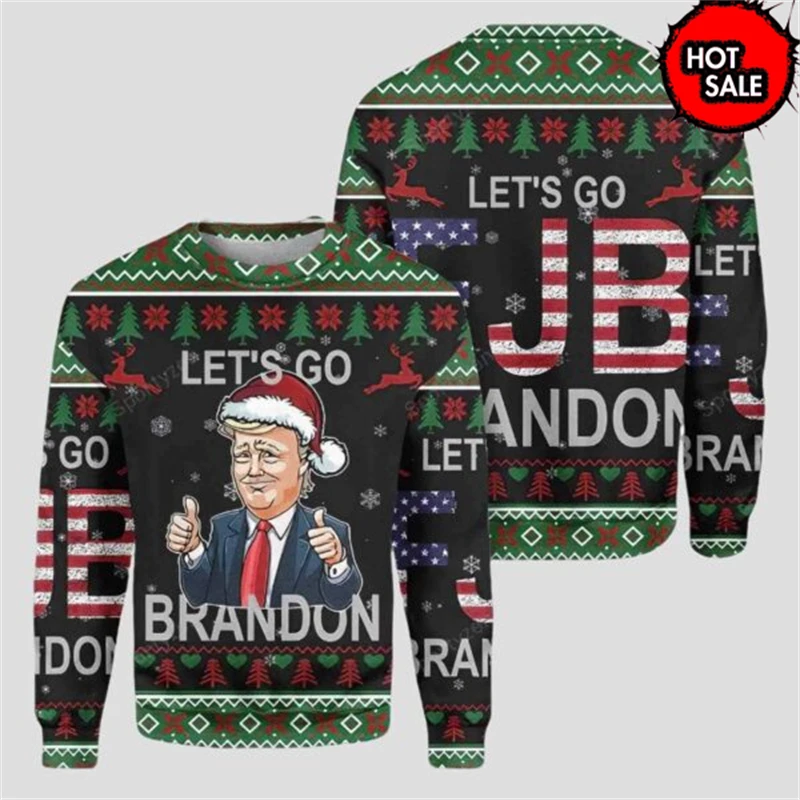 Hot Sale Donald Trump 3D Printed Sweater Man Women Trump Christmas Streetwear Sweatshirts Men Clothing Pullovers Sweatshirt Tops