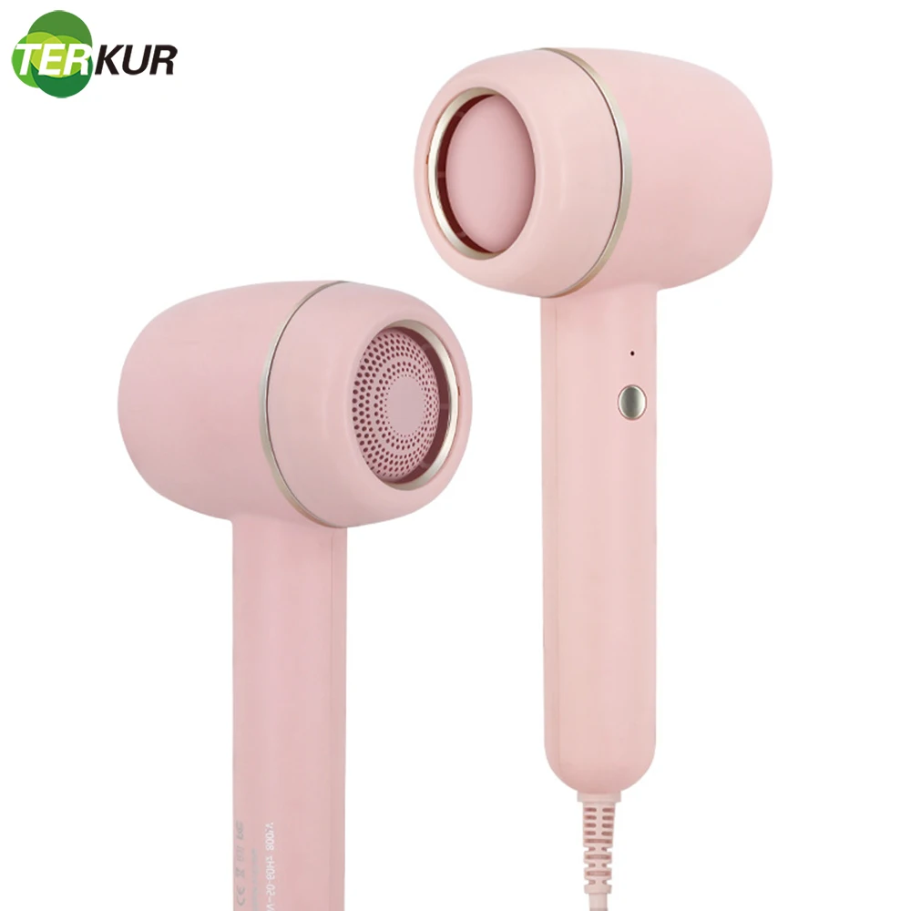 

Anion Hair Dryer Strong Wind Negative Ion Blue Light Pink Blowdryer with Noise Reduction Thermostatic Blower Quick Dry Hairs EU