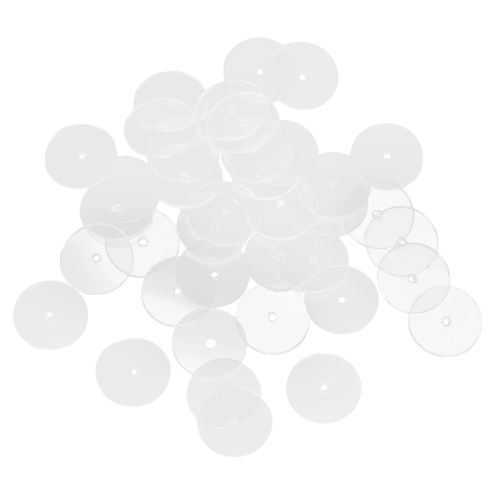 50 Pcs Earring Gasket Back Discs for Jewelry CD Flat Backs Studs Support Patches Plastic Backings