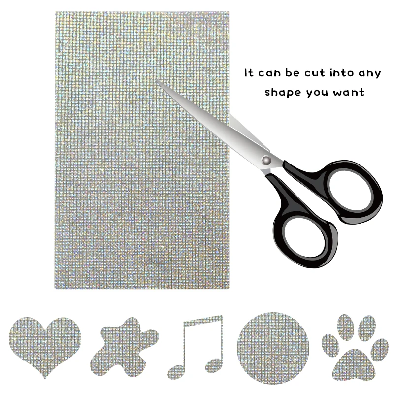 1pcs Rhinestone Crystal Sticker Glitter Diamond Vinyl Films Wrap Body Car Sticker Auto furniture decoration Protection Accessory