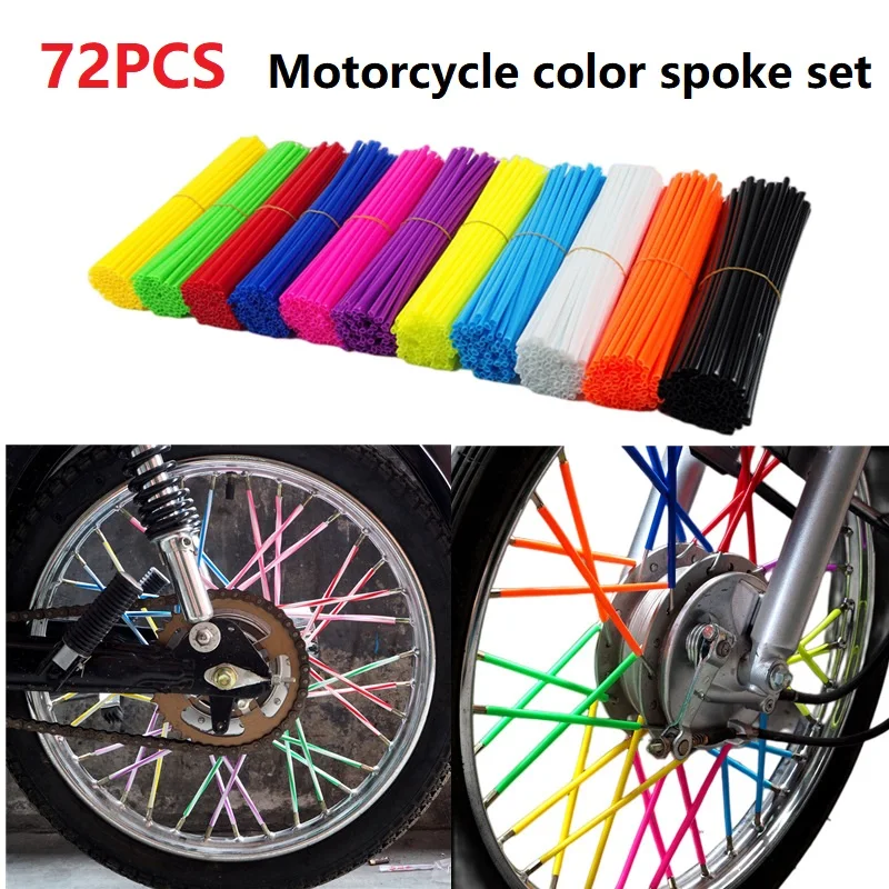 AliExpress NONE 72PCS/Set Bicycle Spoke Decoration Motorcycle Straw Radius Covers Bicycle Rays Spoke Reflectors Bicycle Wheel Spoke CLFT01