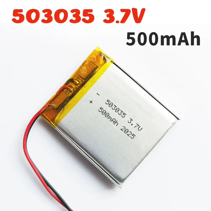 

1-10pcs 503035 3.7V Lithium Battery 500mAh 603035 Li-polymer Batteries for Bluetooth Speakers Dvd Players GPS Navigation