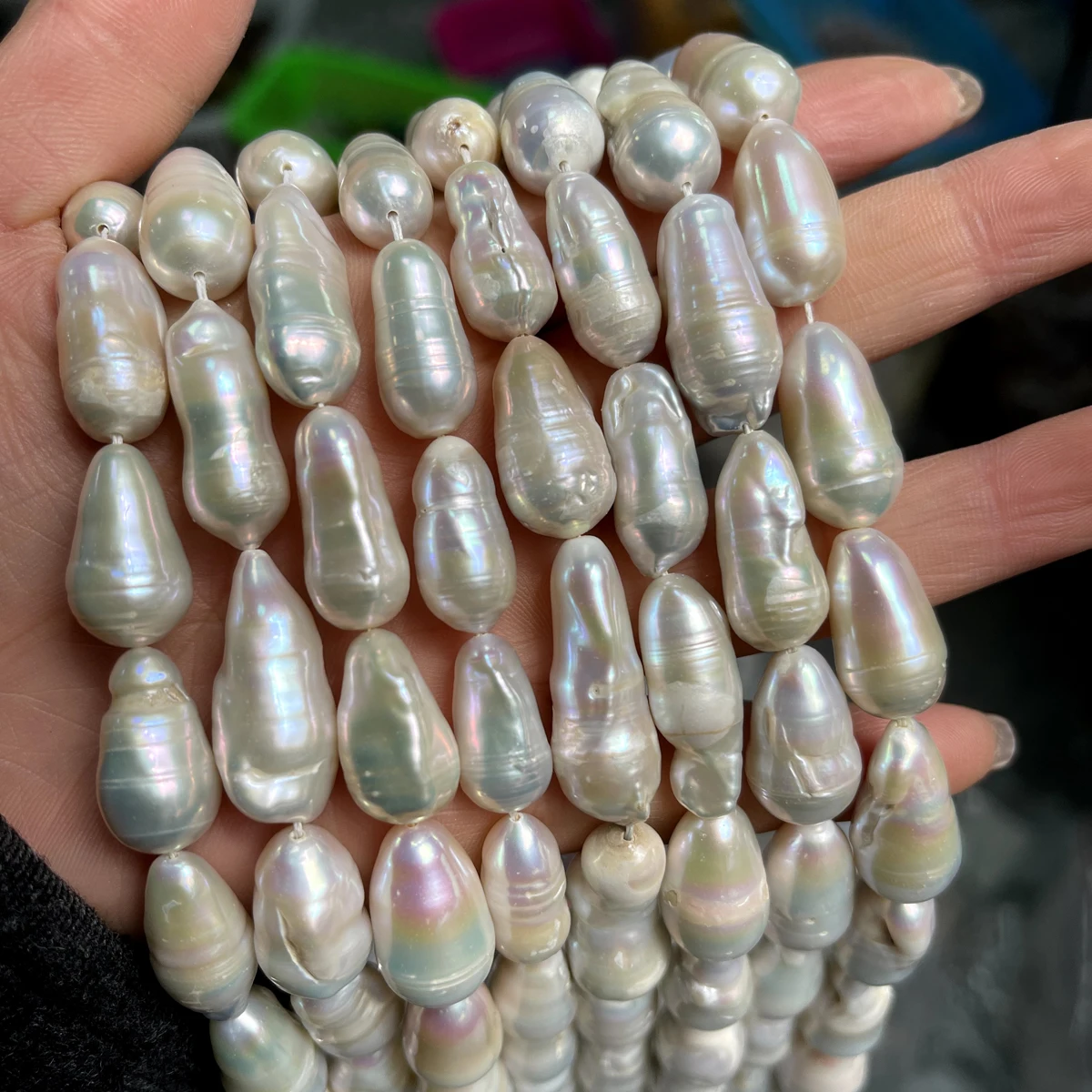 

13x22mm Natural Freshwater Pearl Baroque Peanut Shape Bead for Jewelry Making Supplies DIY Women Necklace Bracelet Accessories