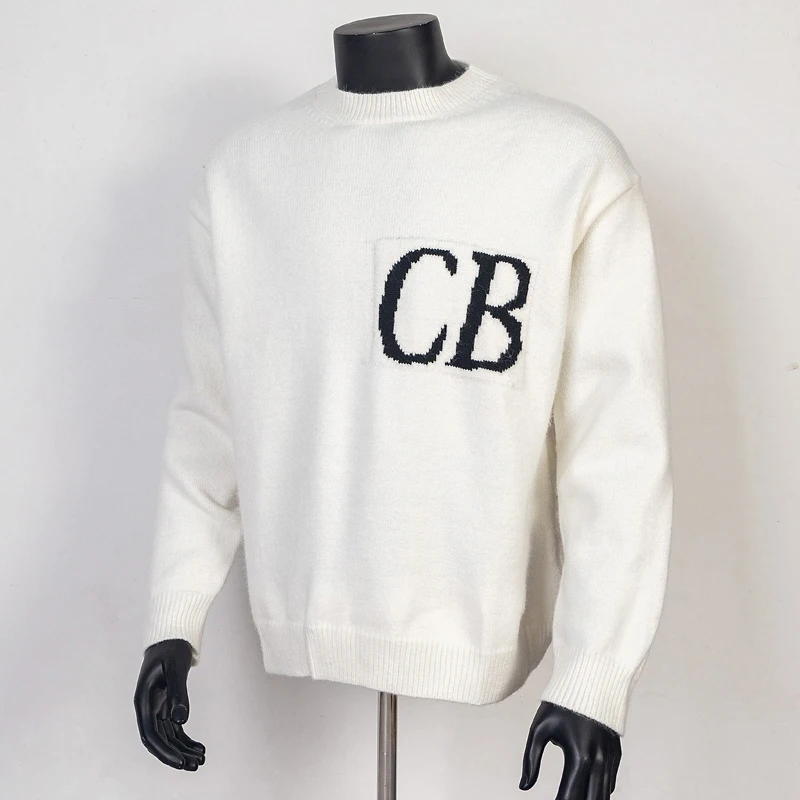 Vintage Fashion CB Knit Sweater High Quality Classic Logo Design Casual Round Neck Buxton Pullovers