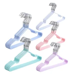 10 Piece Set Of Baby Hangers With Non Slip Rubber Coating For Children's Clothing Metal Baby Hangers Are Suitable For Children's