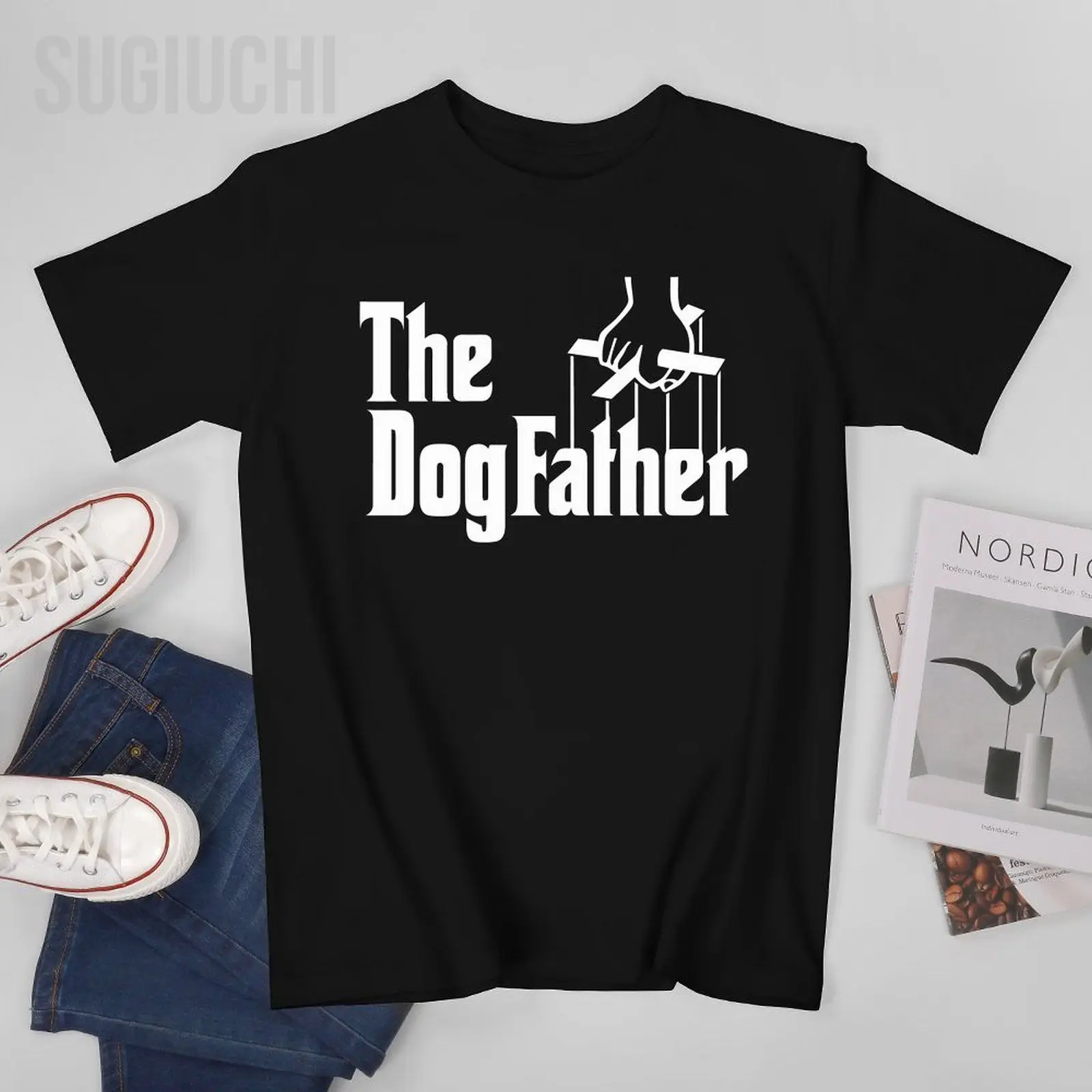 

Мужская шелковая футболка унисекс Road Dogfather Pet Lover Dog Owner, футболки для женщин и мальчиков, футболка из 100% хлопка