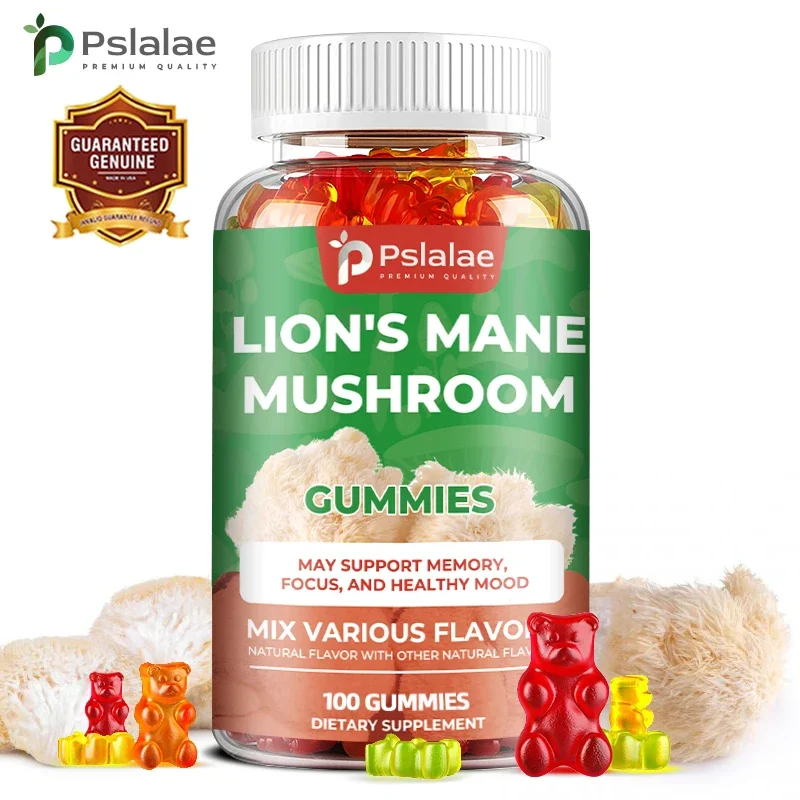 Brain Boosting Lion\'s Mane Mushroom Capsules - Improve Concentration and Memory, Support Healthy Mood