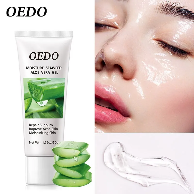 Seaweed Aloe Vera Gel Hydrating Whitening Day Creams Acne Anti Aging Wrinkle Collagen Whitening Facial Cream Brighten Skin Care