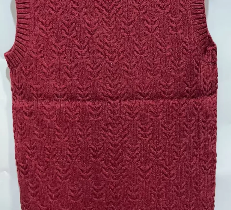 Men  Sweater Vest Sleeveless V-neck Twist Flower Pullover Autumn Winter  Knit Thick Retro Cashmere Waistcoat