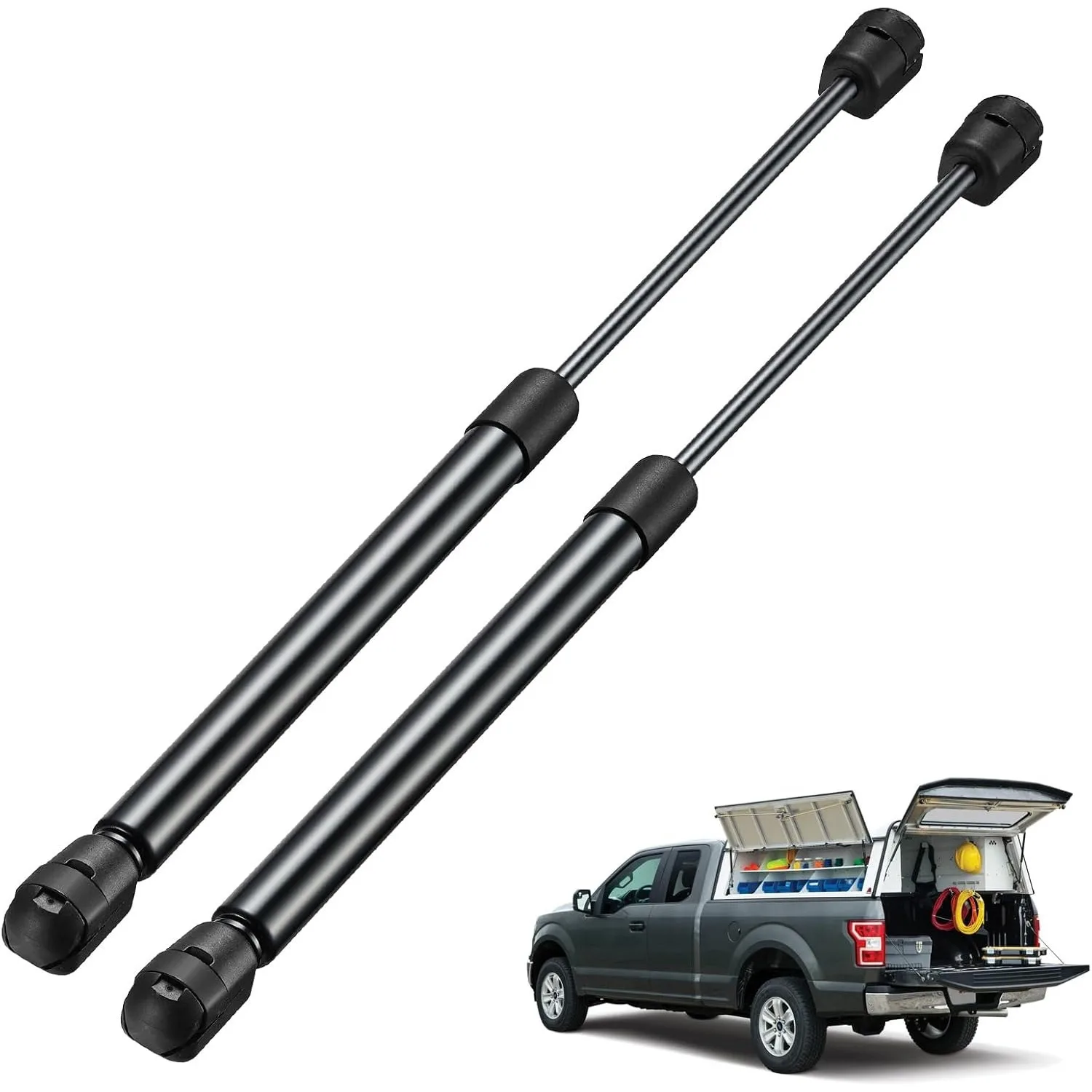 

C16-08584 Газовые стойки 14 дюймов, 60 фунтов (2 шт.) — для корпуса ARE/Leer Camper, ящика для инструментов, капот автомобиля