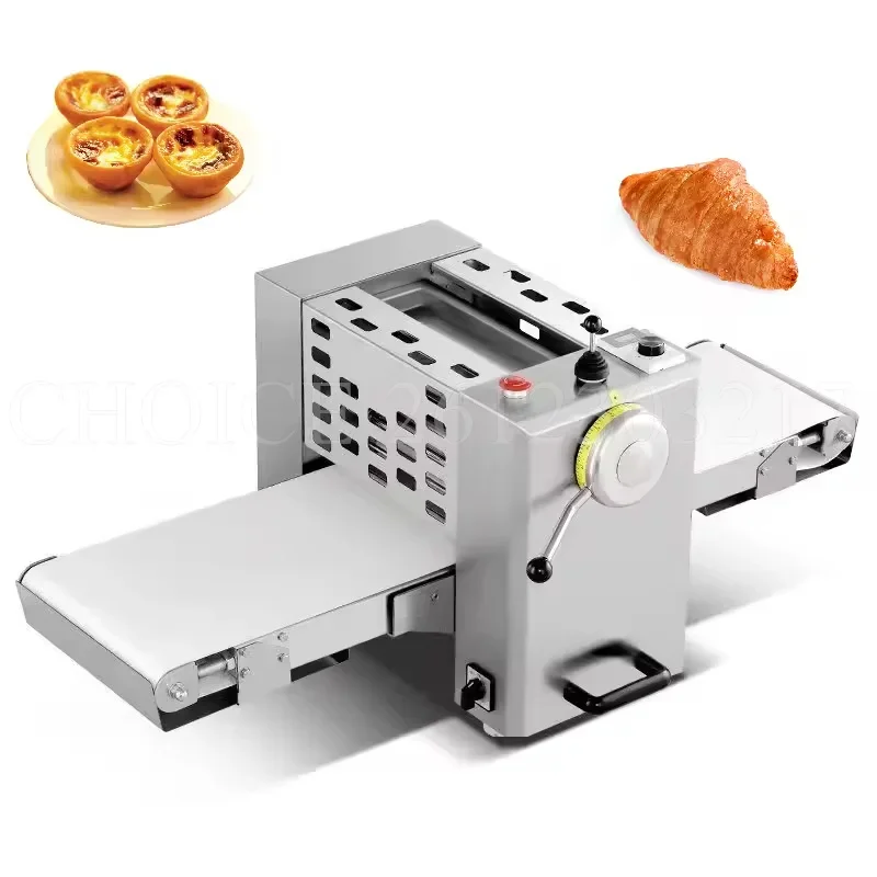 Commercial Dough Sheeter Roller Croissant Bread Shortening Machine Automatic Pizza Pie Sheeter Tabletop Puff Pastry Sheeter