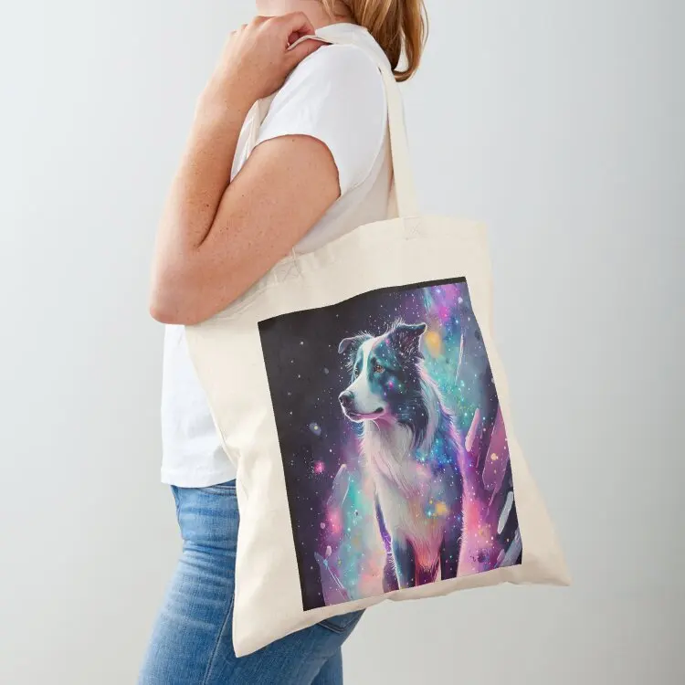 

border collie space 2 Tote Bag canvas shopping bag Women's bags Beach bag luxury women