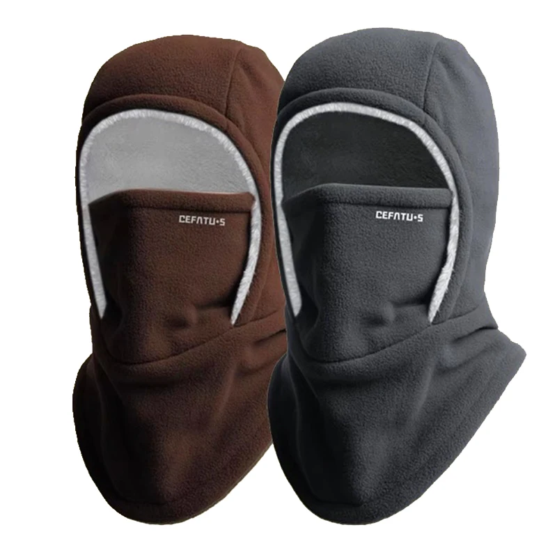 Warm Winter Cap Windproof Coral Fleece Cycling Balaclava Mask Thermal Cold Proof Unisex Neck Cover Motocycle Ski Mask Women Men