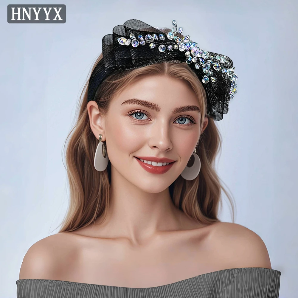 

YouLaPan Fashionable Bridal Wedding Headbands Handmade Lace Water Diamond Beads Women's Banquet Party Hair Accessories YXA117