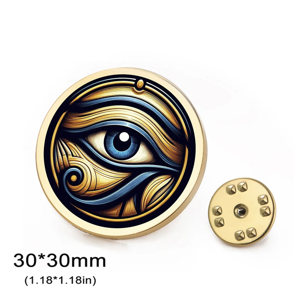 داوابارا عين را المصرية القديمة بروش حسن الحظ عين حورس الرمز الروحي التلبيب دبوس مجوهرات من صلب لا يصدأ