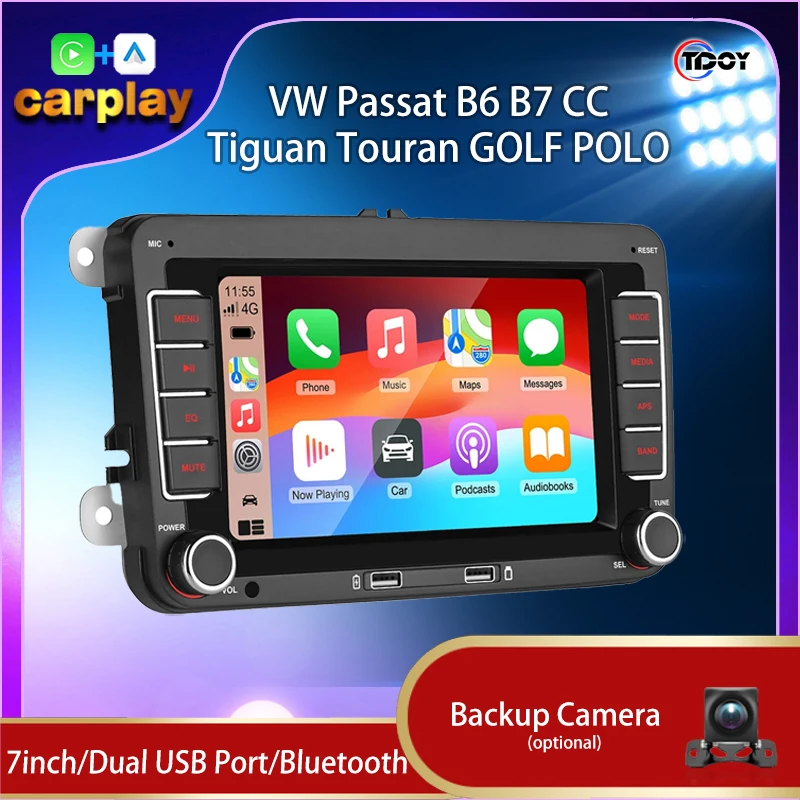 

2Din Android Car Audio For Volkswagen VW Passat B6 B7 CC Tiguan Touran GOLF POLO Autoradio Multimedia Player Automotive Carplay