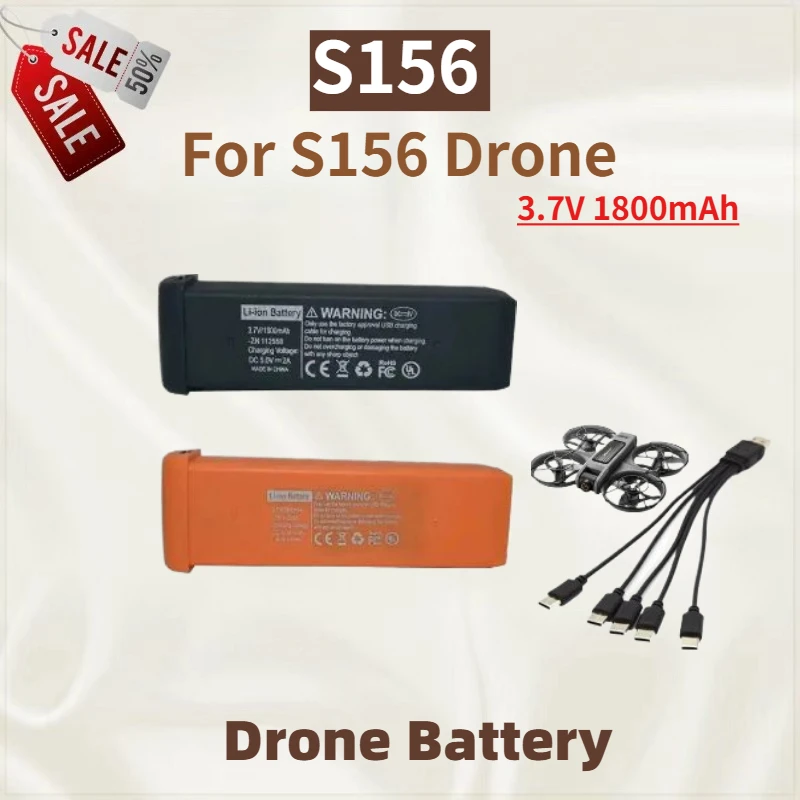 

Высококачественный аккумулятор S156 3.7V 1800mAh большой емкости/кабель для зарядки для дрона S156, абсолютно новый сменный аккумулятор