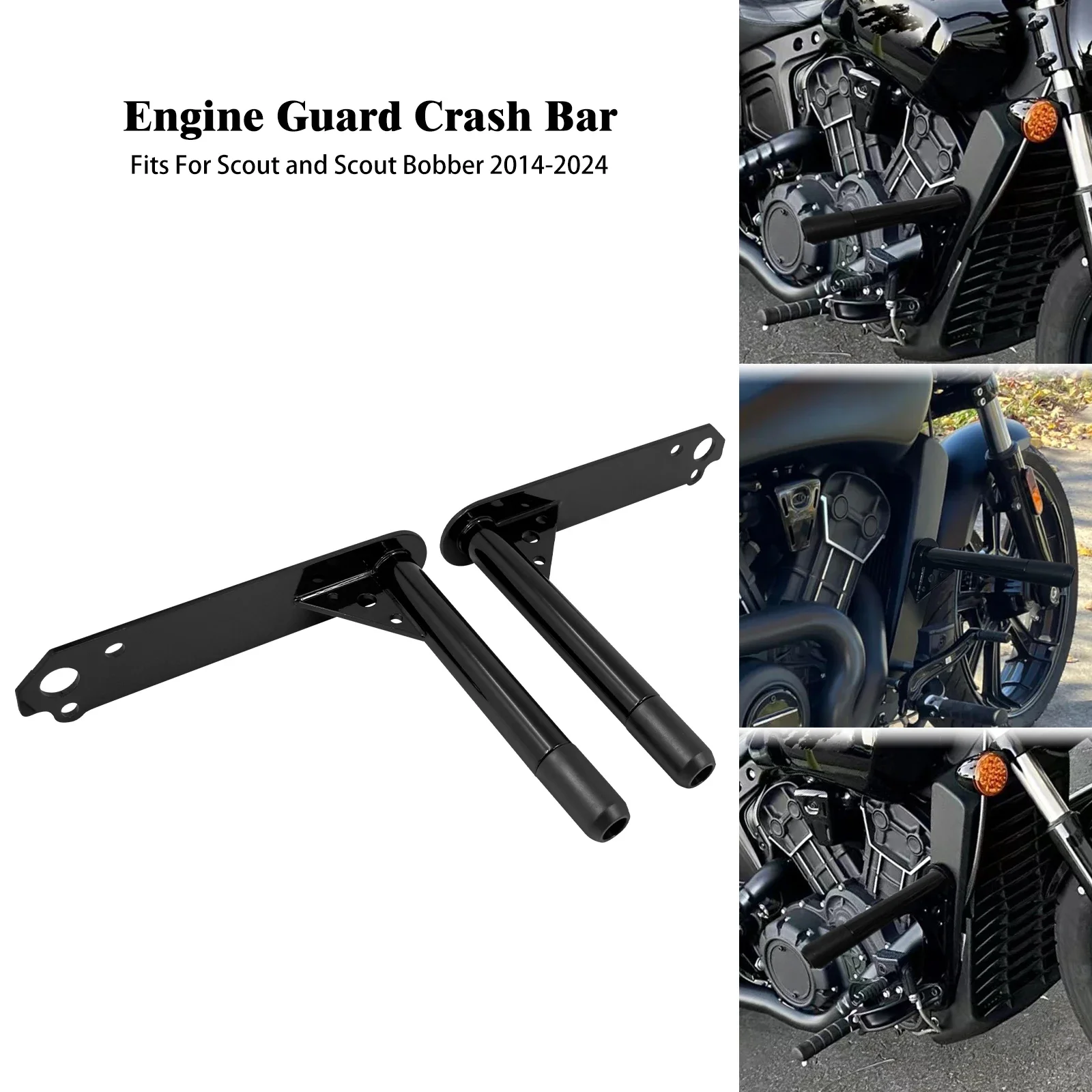 

Motorcycle Front Bumper Highway Engine Guard Crash Bar For Indian Scout 2014-2024 Scout Bobber Frame Slider Falling Protectors