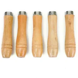 5pcs Wooden File Handle Replacement Strong Metal Collar For File Craft Tool 11cm Herramientas De Mano Woodworking Hand Tools