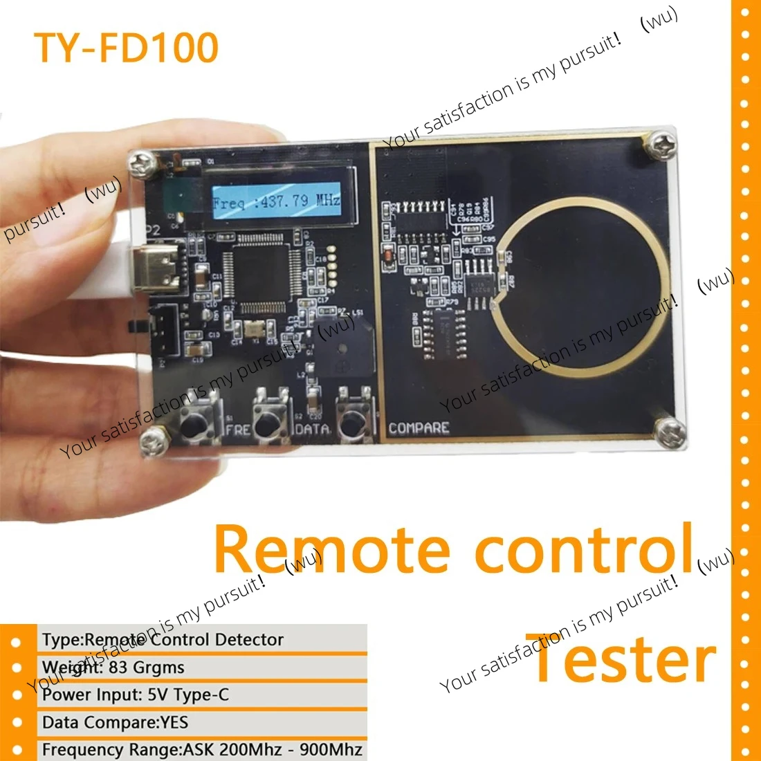 جهاز اختبار التحكم عن بعد العالمي كاشف تردد الترددات اللاسلكية 200-900 ميجا هرتز مقارنة البيانات أداة فحص كاشف التحكم عن بعد RF #1